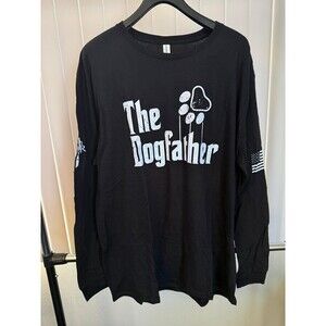 NWOT Men’s Warrior 12  Black “The DogFather’ Long Sleeve Shirt Size X-Large